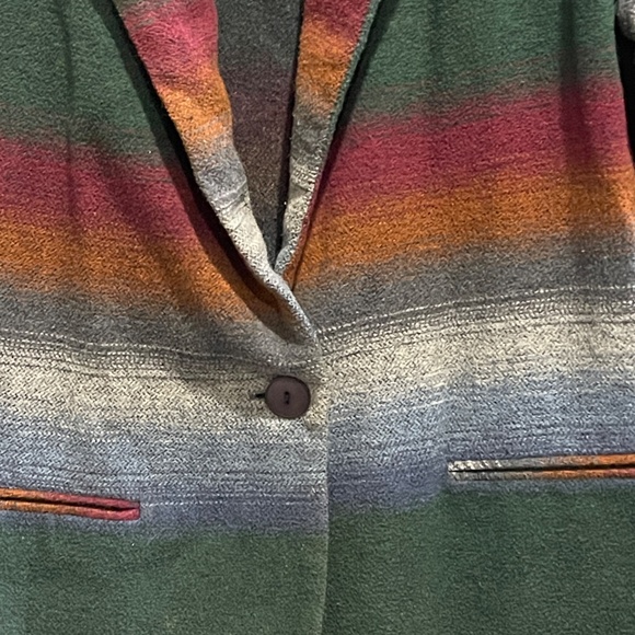 Vintage Chad Stevens Striped Blazer Jewel Tones Made in USA Medium Large Jacket - Picture 7 of 10